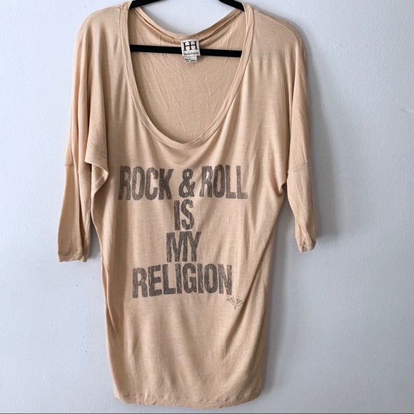 Haute Hippie Tops - Haute Hippie Rock & Roll is My Religion Soft Tee